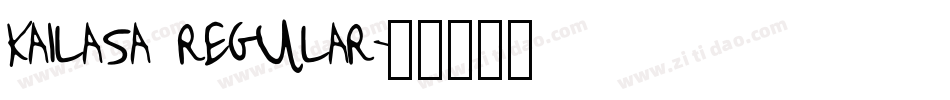 kailasa regular字体转换